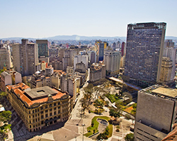 A picture looking over Sao Paulo, a large city in Brazil that is an urban heat island